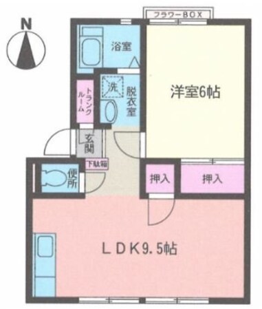 セントラルハイツBの物件間取画像